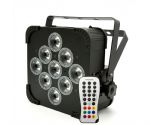 9pcs 18W RGBWA+UV 6-IN-1 WiFi Wireless DMX LED Uplighting